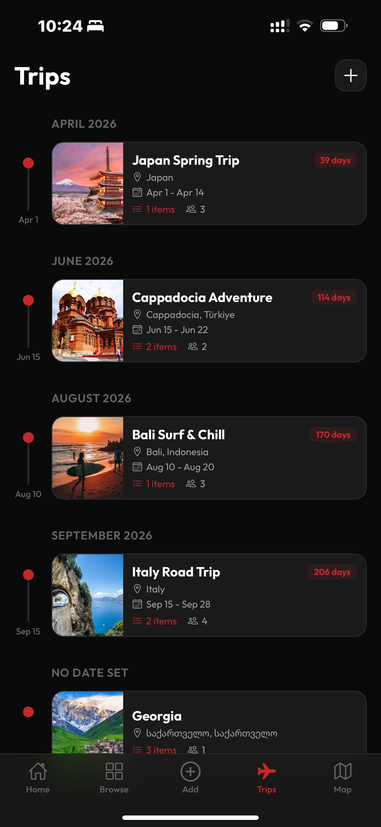 Plan trips with friends